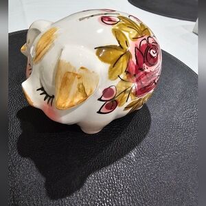 Floral Ceramic Piggy Bank